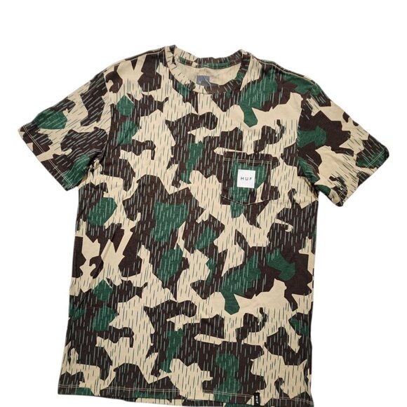 Huf Men's Pocket T-Shirt Camo Size Medium‎ - Picture 1 of 11